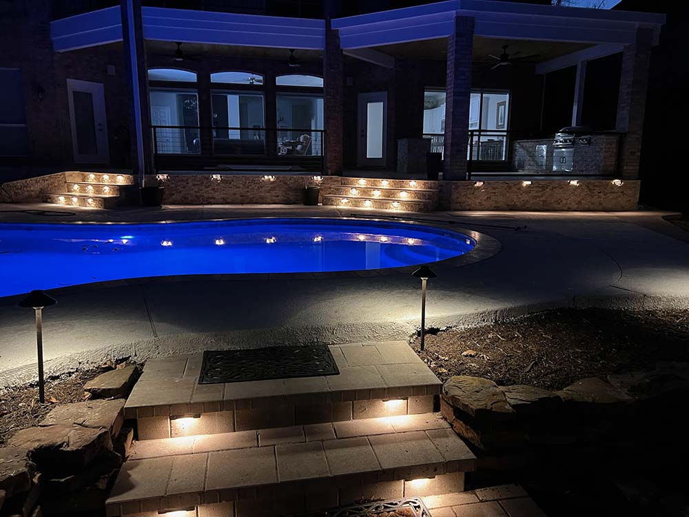 landscape lighting, The Woodlands, Conroe, Magnolia, and surrounding areas