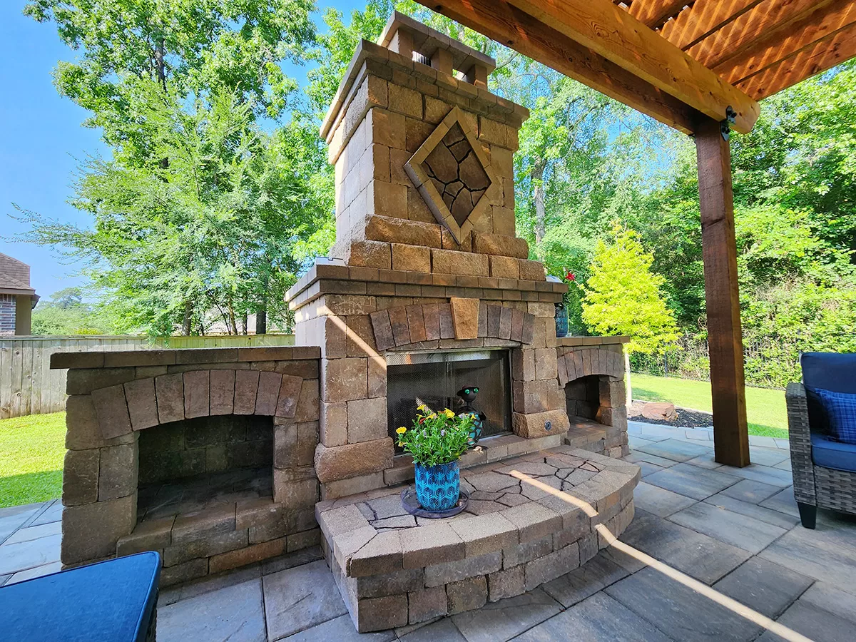 The Woodlands Outdoor Fireplace